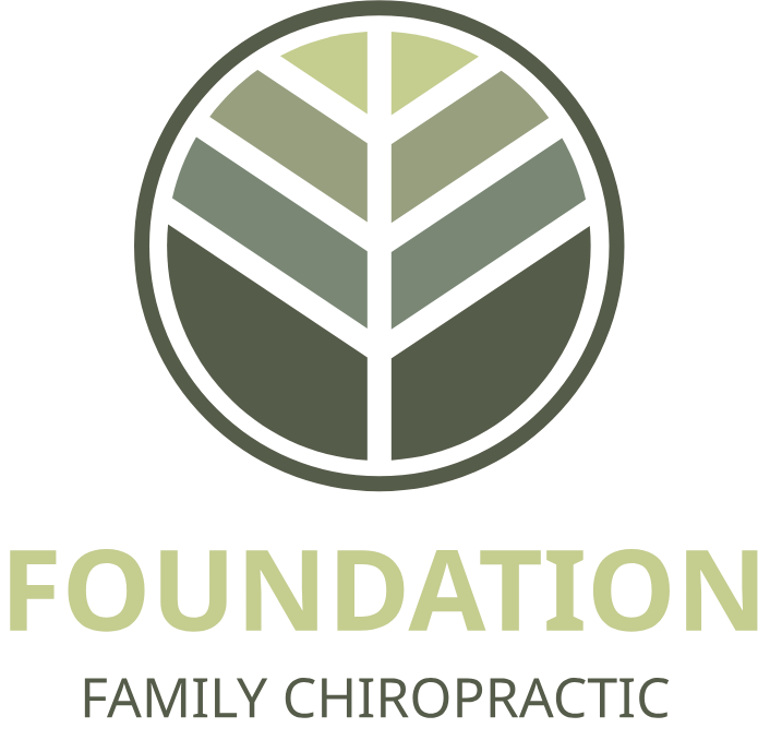 Foundation Family Chiropractic logo featuring a stylized tree design, symbolizing health and wellness, with the brand name prominently displayed below.